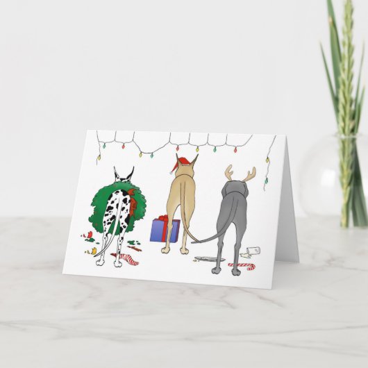 Nothin' Butt a Dane Kerstmis Feestdagen Kaart (Voorkant)