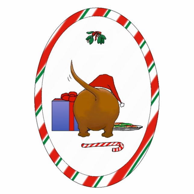 Nothin' Butt a Doxie-kerstversiering Fotobeeldje Ornament (Voorkant)