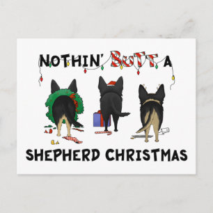 Nothin' Butt a German Shepherd Kerstmis Feestdagenkaart
