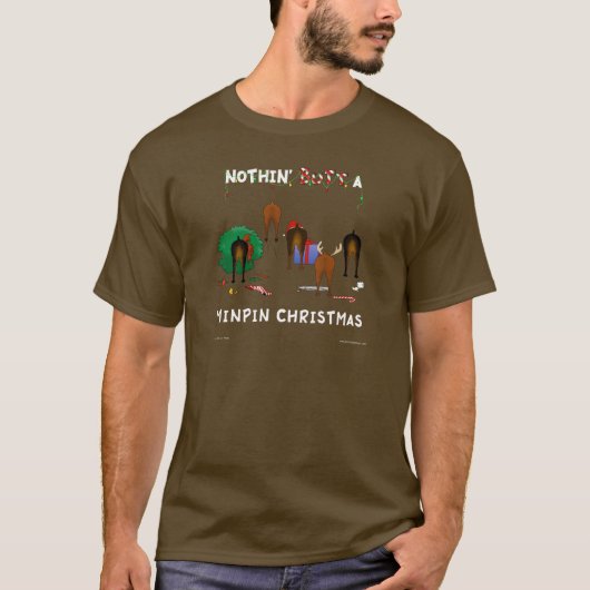 Nothin' Butt a Min Pin Kerstmis T-shirt (Voorkant)
