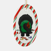 Nothin' Butt a Newfie-kerstversiering Keramisch Ornament (Rechts)