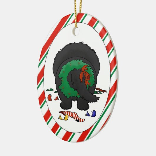 Nothin' Butt a Newfie-kerstversiering Keramisch Ornament (Links)