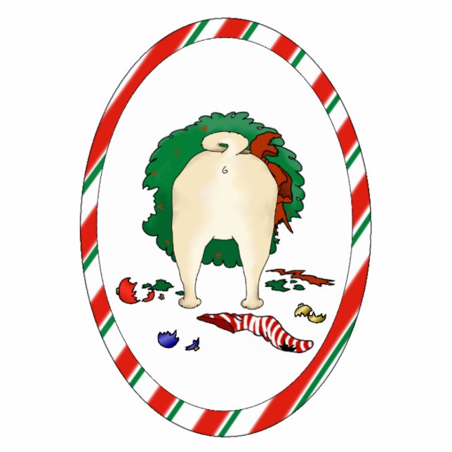 Nothin' Butt a Pug Kerstversier Fotobeeldje Ornament (Voorkant)