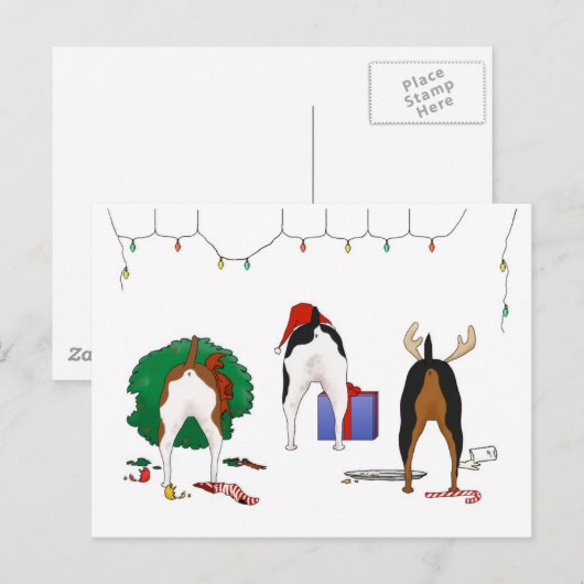 Nothin' Butt A Rat Terrier Christmas Feestdagenkaart (Voorkant / Achterkant)