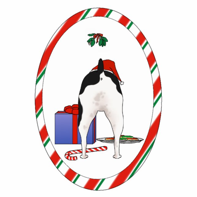 Nothin' Butt a Rat Terrier-kerstversiering Fotobeeldje Ornament (Voorkant)