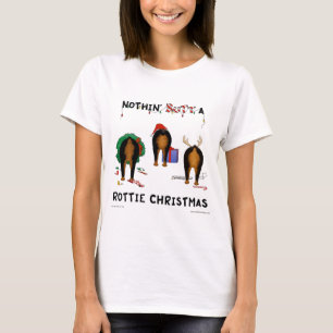 Nothin' Butt a Rottie Kerstmis T-shirt