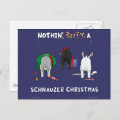 Nothin' Butt A Schnauzer Christmas Feestdagenkaart (Voorkant / Achterkant)