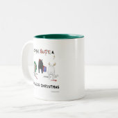 Nothin' Butt A Schnauzer Kerstmis Tweekleurige Koffiemok (Voorkant links)