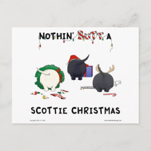 Nothin' Butt a Scottie Kerstmis Feestdagenkaart