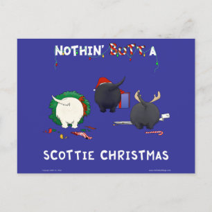 Nothin' Butt a Scottie Kerstmis Feestdagenkaart
