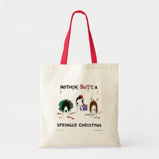 Nothin' Butt a Springer Kerstmis Tote Bag (Voorkant)