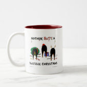 Nothin' Butt a Swissie Kerstmis Tweekleurige Koffiemok (Links)
