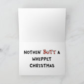 Nothin' Butt a Whippet Kerstmis Feestdagen Kaart (Binnen)