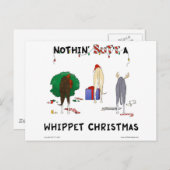 Nothin' Butt a Whippet Kerstmis Feestdagenkaart (Voorkant / Achterkant)