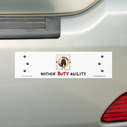 Nothin' Butt Agility Bumpersticker Border-Collie (Op auto)