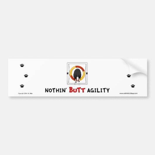 Nothin' Butt Agility Bumpersticker Border-Collie (Voorkant)