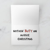 Nothin' Butt an Aussie Kerstmis Feestdagen Kaart (Binnen)