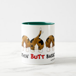 Nothin' Butt Bassets Tweekleurige Koffiemok