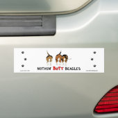 Nothin' Butt Beagles Bumpersticker (Op auto)