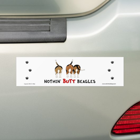 Nothin' Butt Beagles Bumpersticker (Op auto)