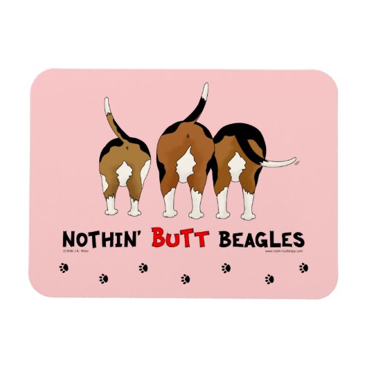 Nothin' Butt Beagles Magneet (Horizontaal)