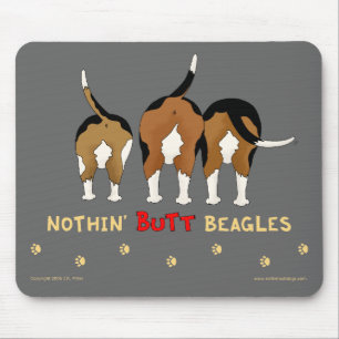 Nothin' Butt Beagles Mousepad Muismat