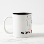 Nothin' Butt Bichons Tweekleurige Koffiemok (Links)