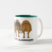 Nothin' Butt Bloodhounds Tweekleurige Koffiemok (Voorkant rechts)