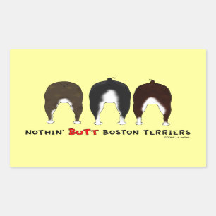 Nothin' Butt Boston Terriers Rechthoekige Sticker