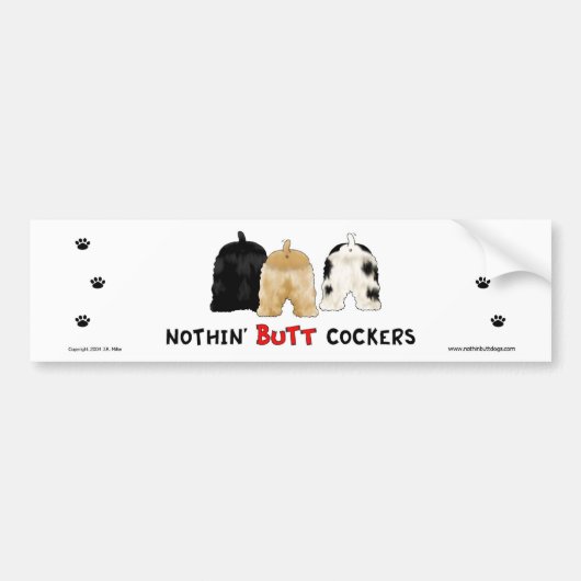 Nothin' Butt Cockers Bumpersticker (Voorkant)