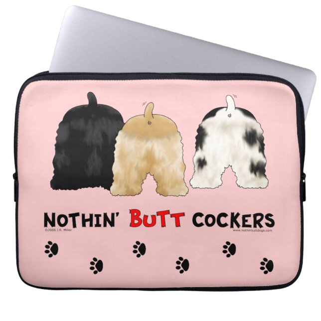 Nothin Butt Cockers Laptop Sleeve (Voorkant)