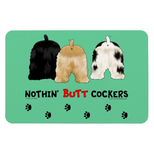 Nothin' Butt Cockers Magneet (Horizontaal)