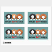 Nothin' Butt Corgis Rechthoekige Sticker (Vel)