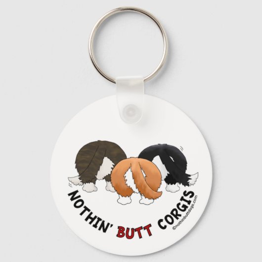 Nothin' Butt Corgis Sleutelhanger (Voorkant)