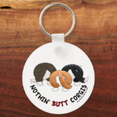 Nothin' Butt Corgis Sleutelhanger (Voorkant)