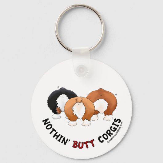 Nothin' Butt Corgis Sleutelhanger (Voorkant)