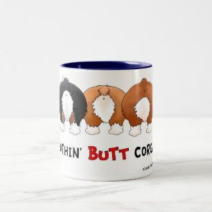 Nothin' Butt Corgis Tweekleurige Koffiemok