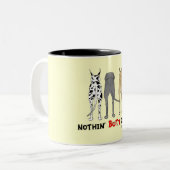 Nothin' Butt Danes Tweekleurige Koffiemok (Voorkant links)