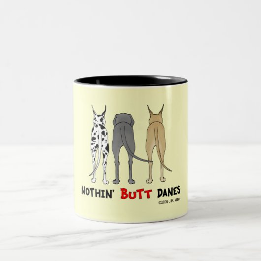 Nothin' Butt Danes Tweekleurige Koffiemok (Center)