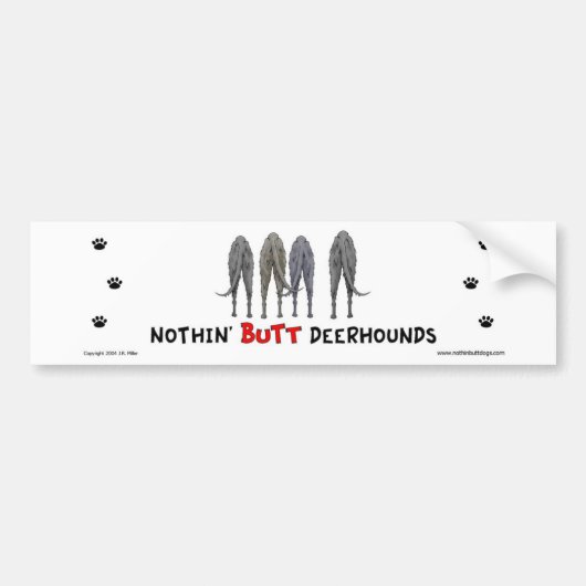Nothin' Butt Deerhounds Bumpersticker (Voorkant)