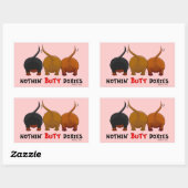 Nothin' Butt Doxies Rechthoekige Sticker (Vel)