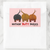 Nothin' Butt Doxies Rechthoekige Sticker (Tas)