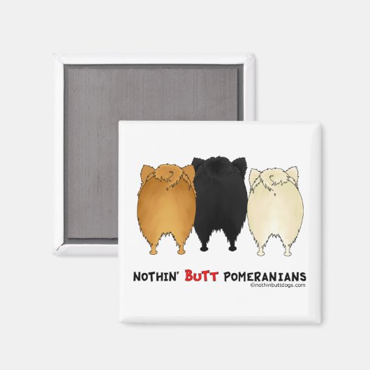 Nothin' Butt Pomeranians Magneet (Voorkant / Achterkant)