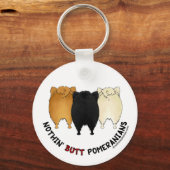 Nothin' Butt Pomeranians Sleutelhanger (Voorkant)