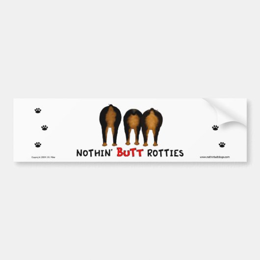 Nothin' Butt Rotties Bumpersticker (Voorkant)