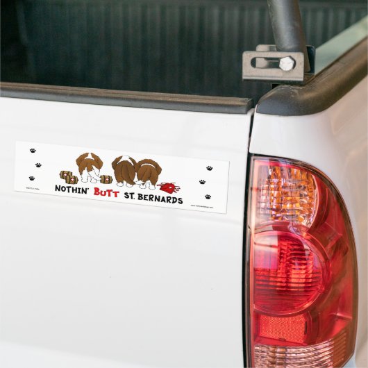 Nothin' Butt Saint Bernards Bumpersticker (Op Truck)