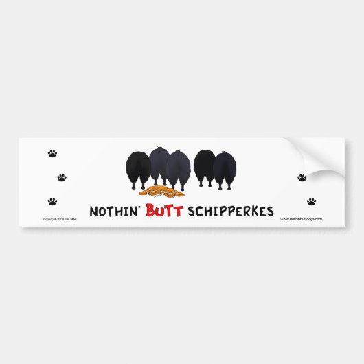 Nothin' Butt Schipperkes Bumpersticker (Voorkant)