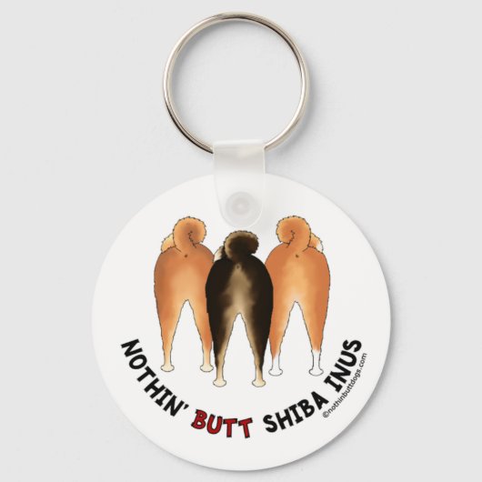 Nothin' Butt Shiba Inus Sleutelhanger (Voorkant)
