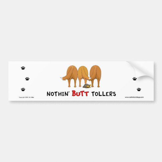 Nothin' Butt Tollers Bumpersticker (Voorkant)