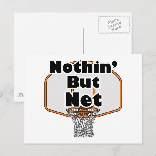 nothin maar net basketbal ring briefkaart (Voorkant / Achterkant)
